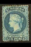 1861 6d Blue, Rough Perf 14-16, SG 2a, Mint, Some Toning To The Tips Of Perfs At Top, But Otherwise Fine With Original G - Isola Di Sant'Elena