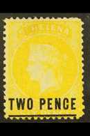 1864-80 2d Yellow With Type C Surcharge, Perf 12½, SG 10, Fine Mint With Lovely Fresh Colour.  For More Images, Please V - St. Helena