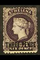 1864-80 3d Deep Dull Purple With Type B Surcharge, Perf 12½, SG 11, Very Fine Mint. For More Images, Please Visit Http:/ - St. Helena