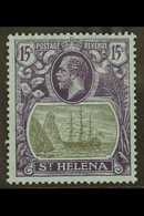 1922-37 15s Grey And Purple On Blue "Badge Of St Helena", SG 113, Very Fine Mint With Lovely Fresh Colours.  For More Im - Isla Sta Helena