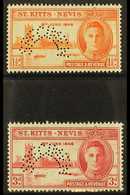 1946 Victory Pair, Perforated "Specimen", SG 78s/9s, Fine Mint, Large Part Og. For More Images, Please Visit Http://www. - St.Kitts Und Nevis ( 1983-...)