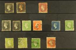 1871-80 FINE USED CLASSIC SELECTION Includes 1871 1d (2, One Unused), 1872 1s Rose-red Used, 1875-78 Perf 11 To 12½ X 15 - St.Vincent (...-1979)