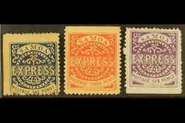1877-80 Express 3rd State 1d Blue. 3d Vermilion & 6d Bright Violet, SG 15/17, Unused (3 Stamps) For More Images, Please  - Samoa