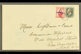 1919 Plain Cover To USA, Sent 2½d Rate, Franked 1d & KGV 1½d Slate, SG 116, 135, Apia 12.05.19 Postmark, Censor "3" Cach - Samoa (Staat)