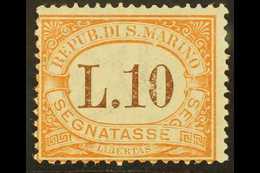 POSTAGE DUE 1925-39 10L Orange & Brown, Sass 27, SG D125, Never Hinged Mint For More Images, Please Visit Http://www.san - Andere & Zonder Classificatie