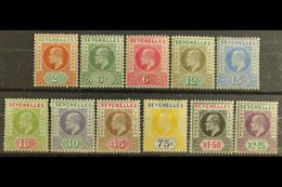 1903 KEVII Crown CA Watermark Set, SG 46/56, Mostly Fine Mint, 75c With Hinge Thin. (11 Stamps) For More Images, Please  - Seychelles (...-1976)