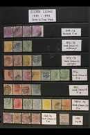 1859-1893 GOOD TO FINE USED COLLECTION Neatly Laid Out On A Stock Card All Identified Commencing With 1859-74 No Wmk 6d  - Sierra Leone (...-1960)