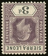 1904-05 3d Dull Purple And Grey With WATERMARK INVERTED, SG 91w, Never Hinged Mint. For More Images, Please Visit Http:/ - Sierra Leona (...-1960)