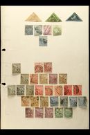 1850's-1900's MINT & USED COLLECTION On Leaves, Inc CAPE 1855-63 1d, 6d & 1s Triangulars Used (faults), 1884-90 4d Mint, - Zonder Classificatie