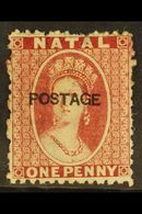 1875 1d Rose, Wmk CC, Perf 121½, Ovptd "Postage" In Sans-seriff Letters, SG 76, Fresh Mint.  For More Images, Please Vis - Ohne Zuordnung
