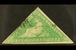 CAPE OF GOOD HOPE 1863-64 1s Bright Emerald Green, SG 21, Lightly Used, Margins Just Touch At One Point.  For More Image - Zonder Classificatie