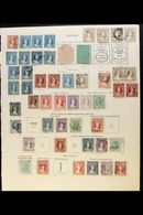NATAL 1857-1909 OLD MOSTLY USED COLLECTION On Pages, Inc 1857-61 3d Unused (presumably Reprint) & 6d Used With Part Oval - Ohne Zuordnung
