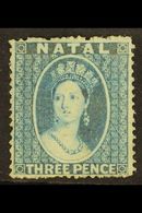 NATAL 1861 3d Blue, No Wmk, Intermediate Perf, SG 11, Very Fine Mint, Large Part Og. For More Images, Please Visit Http: - Unclassified