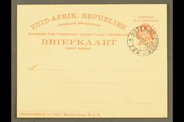 TRANSVAAL (ZAR) POSTAL STATIONERY 1900 1d Postal Card, H&G 7, Very Fine With WATERVAAL ONDER / Z.A.R Cto Cancellation Of - Unclassified