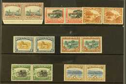 1927-30 Pictorials Complete Set, SG 34/39, Very Fine Mint Horizontal Pairs, Very Fresh & Attractive. (7 Pairs = 16 Stamp - Sin Clasificación