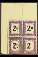 POSTAGE DUE VARIETY 1950-8 2d Black & Violet, Block Of Four With "D" Almost Entirely OMITTED In One Position, SG D40 Var - Unclassified