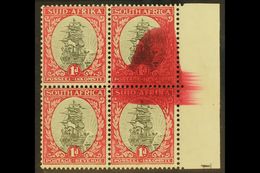 UNION VARIETY 1933-48 1d Grey & Carmine, Watermark Upright, HUGE CARMINE INK FLAW, SG 56, Hinged On Margin, Stamps Never - Non Classificati