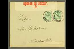1917 (5 Nov) Env To Swakopmund Bearing Two ½d Union Stamps, These Tied By "KARIBIB" Cds Cancels, Putzel Type B6a , Bilin - Zuidwest-Afrika (1923-1990)