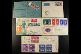 1927-1949 COVERS Small Group Of Covers, Inc 1927 Printed Official Cover Bearing 1927 3d Opt Horiz Pair (SG 50), 1934 Air - África Del Sudoeste (1923-1990)