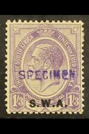 1927-30 1s3d Violet, Handstamped "SPECIMEN" SG 56s, Average Mint. For More Images, Please Visit Http://www.sandafayre.co - Afrique Du Sud-Ouest (1923-1990)