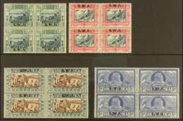 1938 Voortrekker Centenary Memorial Set, SG 105/108 In Fine Mint/NHM Blocks Of 4, The Lower Stamps In Each Block Being N - Zuidwest-Afrika (1923-1990)