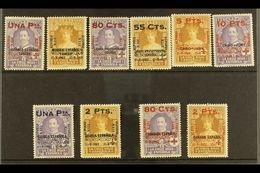 1927 25th Anniv Of Coronation / Red Cross Ovpts On Spanish Offices, SG 460/9, Very Fine And Fresh Mint. (10 Stamps) For  - Andere & Zonder Classificatie