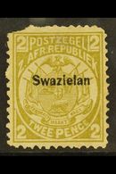 1889-90 2d Olive-bistre, Perf 12½ X 12 Overprinted, Variety "Swazielan" SG 2b, An Unused Example With A Thin And Damaged - Swaziland (...-1967)