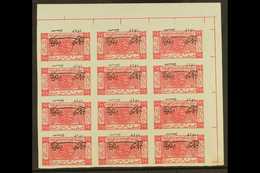 1925 2 Aug) ½p Carmine IMPERF WITH INVERTED OVERPRINT Variety, As SG 137a, Fine Never Hinged Mint Upper Right Marginal B - Jordan