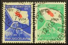 ZONE B RED CROSS 1951 Complete Set (Sassone 39/40, SG B49a & BD54, Michel 3 & 3), Fine Cds Used, Fresh, With A Mirko Ver - Other & Unclassified