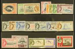 1953-60 COMPLETE QEII. Presented On A Stock Card, SG 234/253, Never Hinged Mint (ex New Constitution Set Of 2). Lovely ( - Turks- En Caicoseilanden