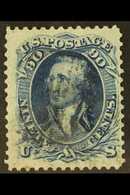 1861-62 90 C Dark Blue Washington SG 68, Scott 72, Good Colour And Perfs, Neat Light Cancel, Buhler Guarantee Mark.  For - Other & Unclassified