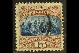 1869 15c Blue And Brown Type I (SG 120, Sc 118), Very Fine Used. A Beauty! For More Images, Please Visit Http://www.sand - Andere & Zonder Classificatie