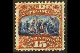 1869 15c Blue And Brown Columbus Pictorial, Type II SG 121, Scott 119, Superb Red Cancel. For More Images, Please Visit  - Sonstige & Ohne Zuordnung