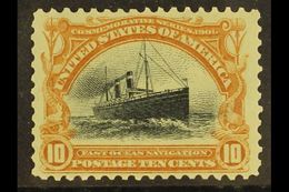 1901 10c Yellow Brown And Black Ocean Liner, Sc 299, Very Fine NHM. For More Images, Please Visit Http://www.sandafayre. - Sonstige & Ohne Zuordnung