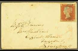 1841 1d Red- Brown With 4 Margins Tied To 1853 (4 Jun) Env By Fine Numeral Postmark In BLUE (SG 8p) For More Images, Ple - Andere & Zonder Classificatie