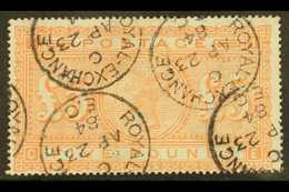 1867-83 £5 Orange, SG 137, Very Fine Used With Royal Exchange Cds's. No Faults With Full Perfs & Signed Dr Karl Knopke B - Sonstige & Ohne Zuordnung