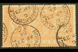 1867-83 £5 Orange, SG 137, Very Fine Used With Royal Exchange Cds's. No Faults With Full Perfs & Signed Dr Karl Knopke B - Otros & Sin Clasificación