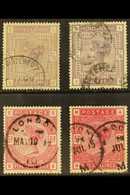 1883-84 2s6d Lilac, 2s6d Deep Lilac, 5s Rose & 5s Crimson, SG 178-181, Used Circular Or Oval Dated Cancellations, Cat £8 - Sonstige & Ohne Zuordnung