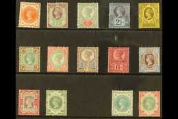 1887-1900 Jubilee Complete Basic Set To Both 1s, SG 197-214, Mint, Some With Small Faults, Fresh Colours, Cat £700+. (14 - Andere & Zonder Classificatie