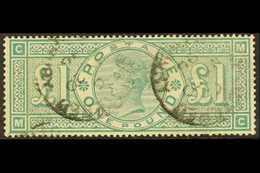 1887-92 £1 Green, SG 212, Good Used, Tiny Thin And One Short Perf, Cat £800 For More Images, Please Visit Http://www.san - Andere & Zonder Classificatie