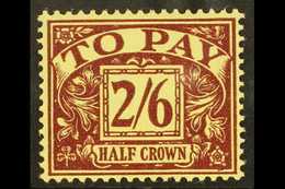 POSTAGE DUE 1954-5 2s6d Purple On Yellow, Wmk "E 2 R" & Tudor Crown, SG D45, Never Hinged Mint. For More Images, Please  - Otros & Sin Clasificación