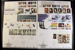 2008 COMPLETE YEAR SET For All Commemorative Sets And Miniature Sheets, Incl Commemorative Extras, On Illustrated FDC's, - FDC