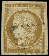 EMISSION DE 1849 1a   10c. Bistre-brun, Oblitéré PC 15, TB/TTB. Br - 1849-1850 Ceres