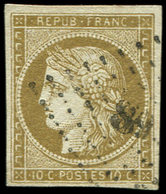 EMISSION DE 1849 1b   10c. Bistre-VERDATRE, Oblitéré PC, TB - 1849-1850 Ceres