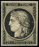 ** EMISSION DE 1849 3    20c. Noir Sur Jaune, Fraîcheur Postale, TTB - 1849-1850 Cérès