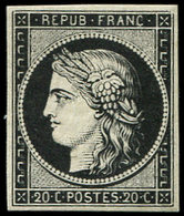 * EMISSION DE 1849 3a   20c. Noir Sur Blanc, Nuance Soutenue, TTB - 1849-1850 Ceres