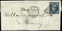 Let EMISSION DE 1849 4    25c. Bleu, Obl. GRILLE S. LAC, Càd ASSEMBLEE NATIONALE/POSTES 14/1/51, TB - 1849-1850 Ceres