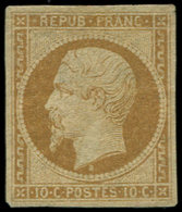 * PRESIDENCE 9    10c. Bistre-jaune, Restauré Et Gomme Non Originale, Aspect TB - 1852 Louis-Napoléon