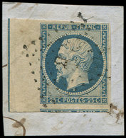 PRESIDENCE L10b 25c. Bleu, Bdf Avec FILET D'ENCADREMENT, Obl. PC S. Fragt, R Et TB - 1852 Louis-Napoléon