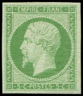 * EMPIRE NON DENTELE 12    5c. Vert-jaune, Légère Ch., Frais Et TTB - 1853-1860 Napoléon III